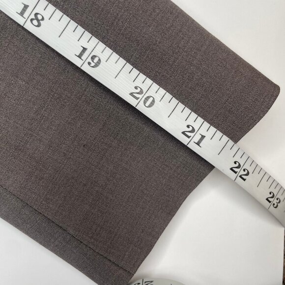 Ann Taylor Brown Virgin Wool Blend 1-Button Blazer Jacket Sz 2 Work Career - Picture 9 of 13